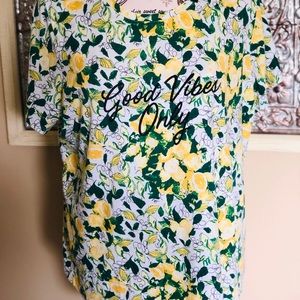 Lane Bryant “Good Vibes Only”  T Shirt Size 26/28